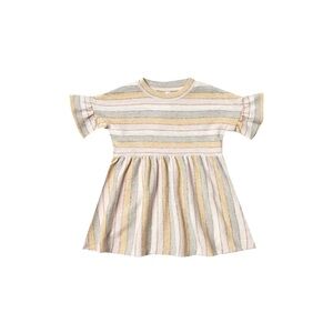 Rylee + Cru babydoll dress carnival stripe 6-12m